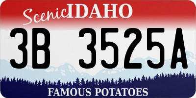 ID license plate 3B3525A