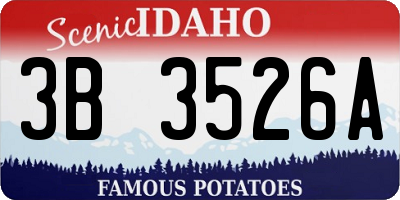 ID license plate 3B3526A