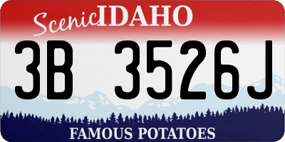 ID license plate 3B3526J