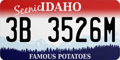ID license plate 3B3526M