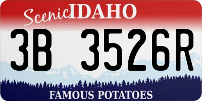 ID license plate 3B3526R
