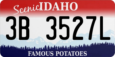 ID license plate 3B3527L