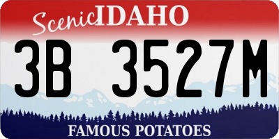 ID license plate 3B3527M