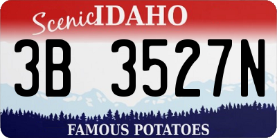 ID license plate 3B3527N