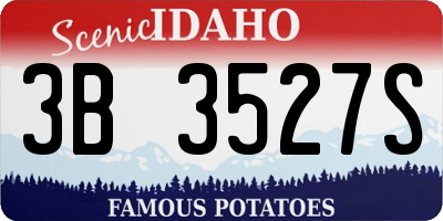 ID license plate 3B3527S