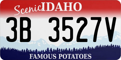 ID license plate 3B3527V