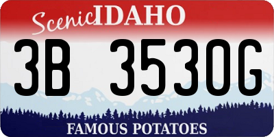 ID license plate 3B3530G