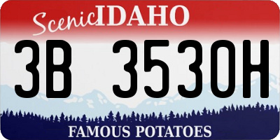 ID license plate 3B3530H