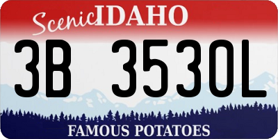 ID license plate 3B3530L