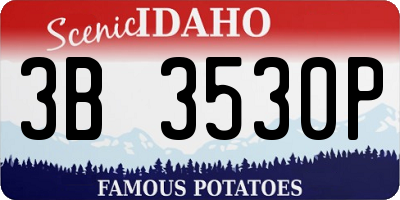 ID license plate 3B3530P