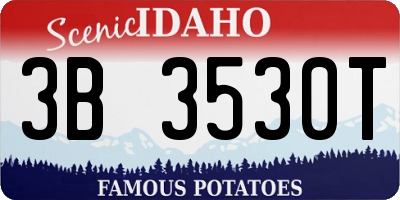 ID license plate 3B3530T