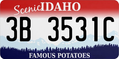 ID license plate 3B3531C