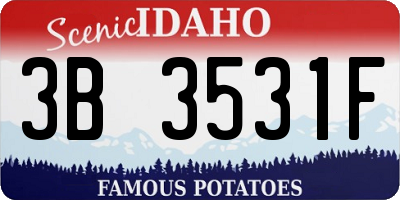 ID license plate 3B3531F