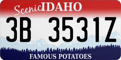 ID license plate 3B3531Z