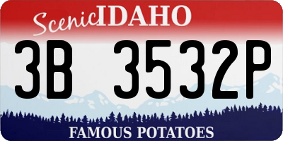 ID license plate 3B3532P