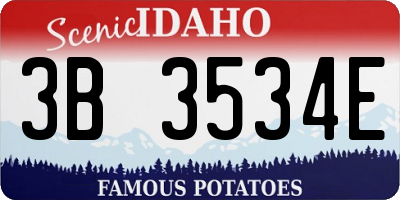 ID license plate 3B3534E