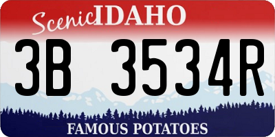 ID license plate 3B3534R