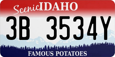 ID license plate 3B3534Y