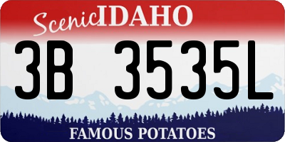 ID license plate 3B3535L
