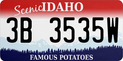 ID license plate 3B3535W