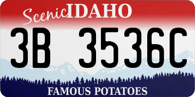 ID license plate 3B3536C
