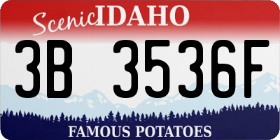 ID license plate 3B3536F