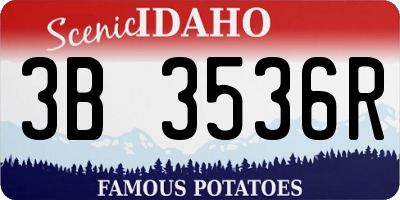 ID license plate 3B3536R