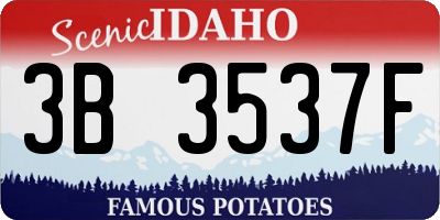ID license plate 3B3537F