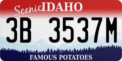 ID license plate 3B3537M