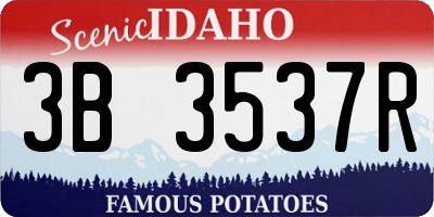 ID license plate 3B3537R