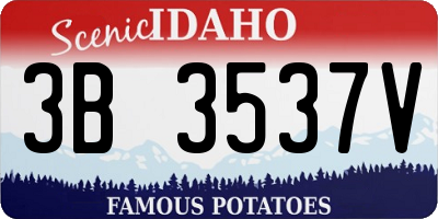 ID license plate 3B3537V
