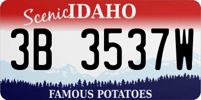 ID license plate 3B3537W