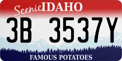 ID license plate 3B3537Y