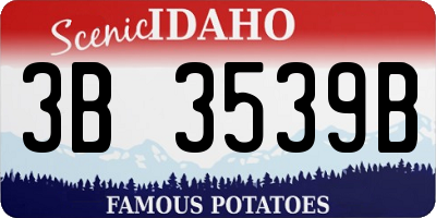 ID license plate 3B3539B