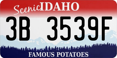 ID license plate 3B3539F