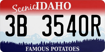ID license plate 3B3540R