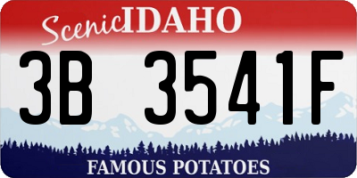 ID license plate 3B3541F