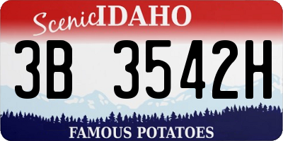 ID license plate 3B3542H
