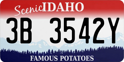 ID license plate 3B3542Y