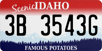 ID license plate 3B3543G
