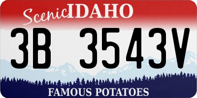 ID license plate 3B3543V