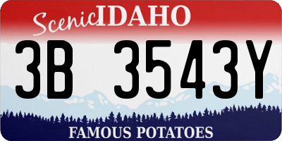 ID license plate 3B3543Y