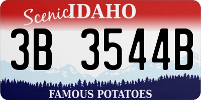 ID license plate 3B3544B