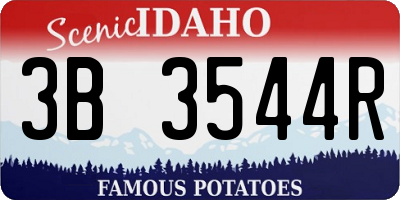ID license plate 3B3544R