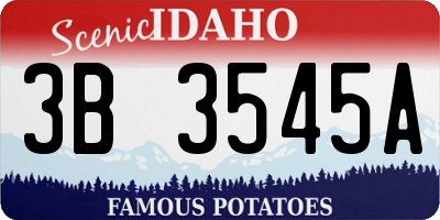 ID license plate 3B3545A