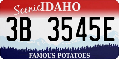 ID license plate 3B3545E