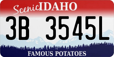 ID license plate 3B3545L