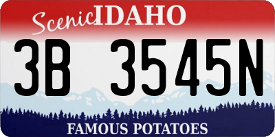 ID license plate 3B3545N