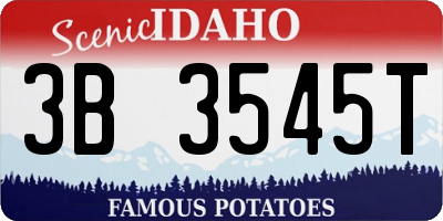 ID license plate 3B3545T