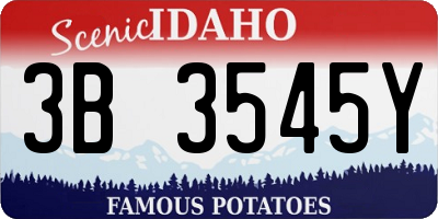 ID license plate 3B3545Y